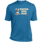 Proud Dog Dad Mens  Heather Performance Tee