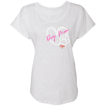 Dog Mom  Ladies' Triblend Dolman Sleeve