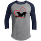 For the love of Dog 3/4 Raglan Sleeve Shirt