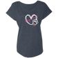 Dog Mom  Ladies' Triblend Dolman Sleeve