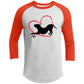 For the love of Dog 3/4 Raglan Sleeve Shirt
