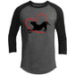 For the love of Dog 3/4 Raglan Sleeve Shirt