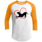 For the love of Dog 3/4 Raglan Sleeve Shirt