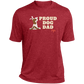 Proud Dog Dad Mens  Heather Performance Tee