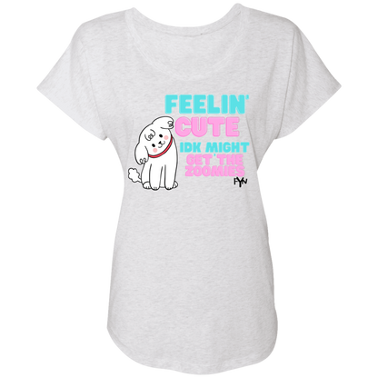 Feeling Cute Zoomies Ladies' Triblend Dolman Sleeve