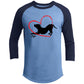 For the love of Dog 3/4 Raglan Sleeve Shirt