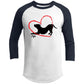 For the love of Dog 3/4 Raglan Sleeve Shirt