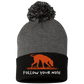 FYN  Embroidered Pom Pom Knit Cap