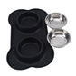 double Bowls Stainless Steel with Mat