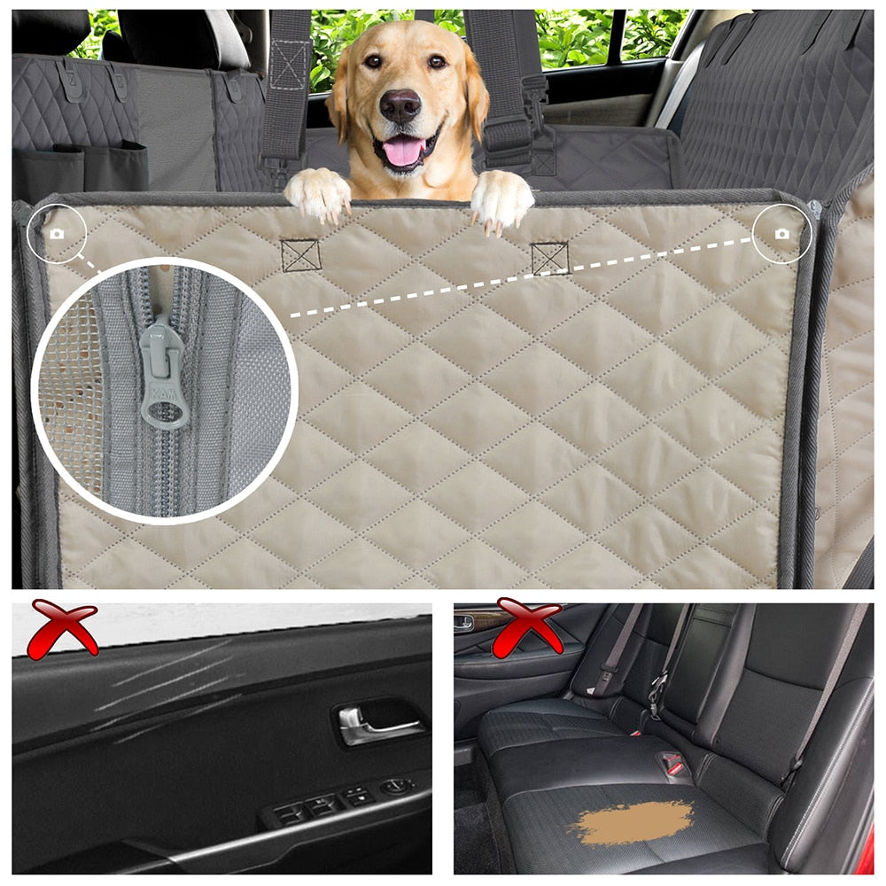 Waterproof Dog Car Seat Cover Hammock with Split