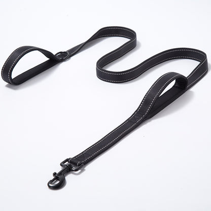 Leash two handle reflective