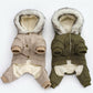 Winter snowsuit with Fur Hood for small dogs