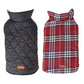 Warm Plaid Reversible Waterproof Dog Coat