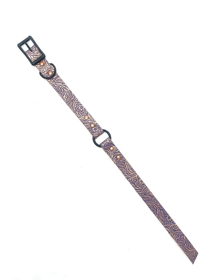 Leather Dog Collar | Purple Rain Collection | One Ring