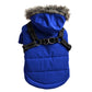 Winter Pet Dog Coat Dog Jacket with Harness Warm Soft Windproof with Hooded S-XXL with Zipper for Small Medium Dogs