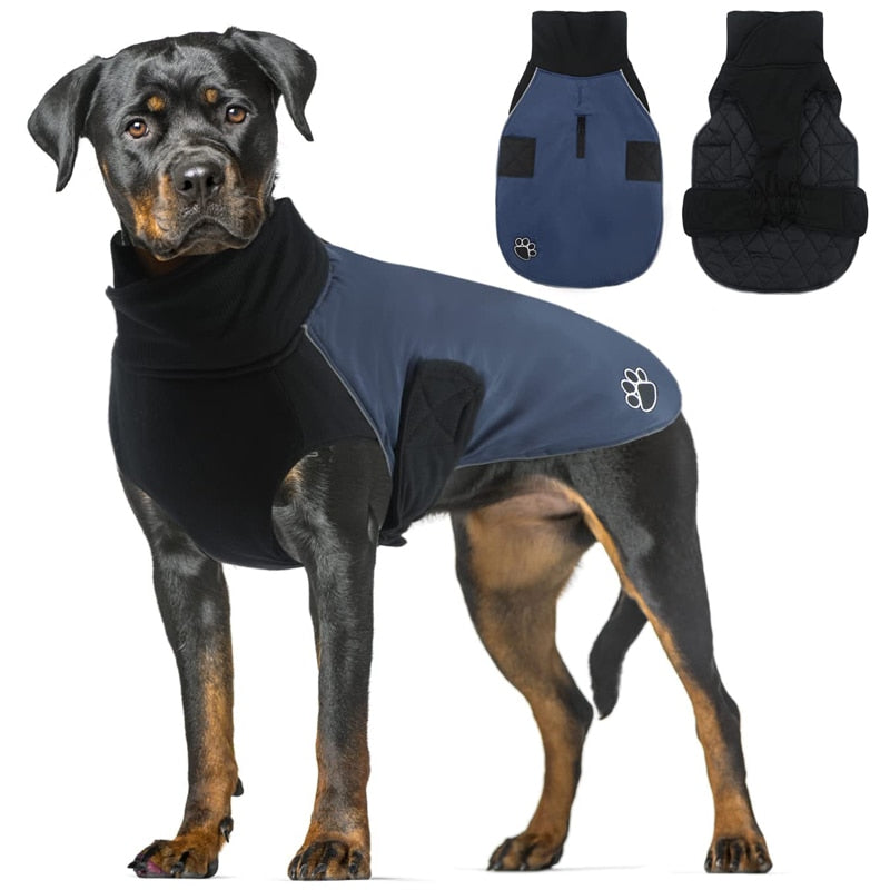 Benepaw Reversible Waterproof Dog Coat with Reflective Trim