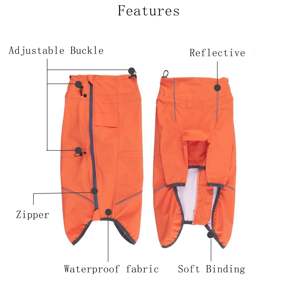 Reflective Waterproof Warm Rain Coat for Dogs