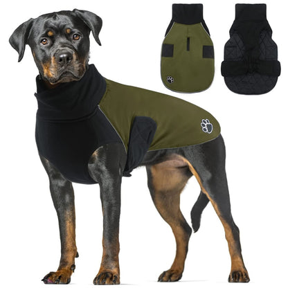 Benepaw Reversible Waterproof Dog Coat with Reflective Trim
